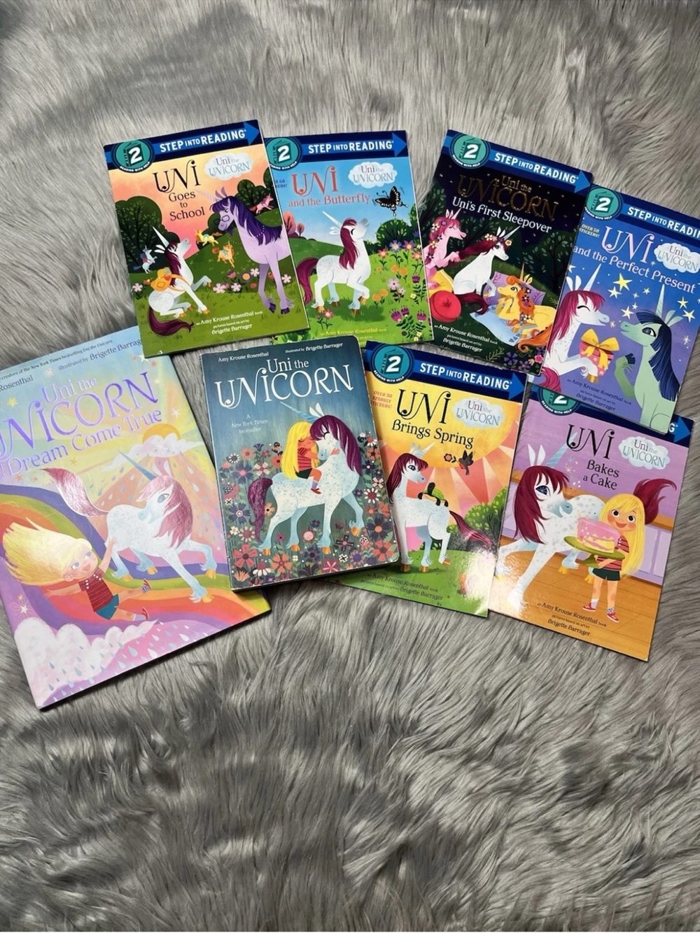 Uni The Unicorn 8 Book Children’s Bundle Step Into Reading And Hardcover Mix